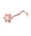 Flowery Curved Nose Stud NSKB-801